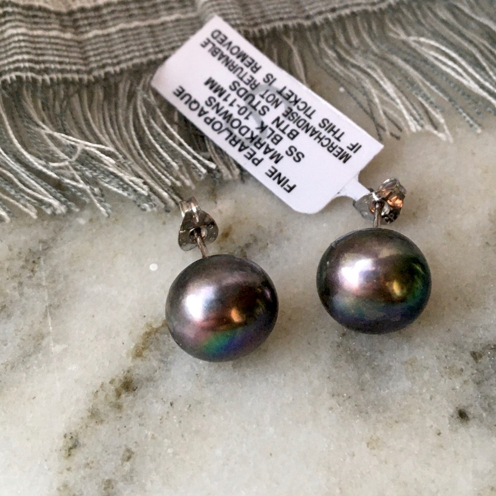 Sterling Silver Cultured Pearl Studs